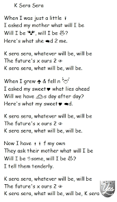 Lirik Lagu Que Sera Sera