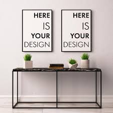 ✓ free for commercial use ✓ high quality images. Mock Up Poster With A Console Table Console Table Interior Styling Poster Mockup