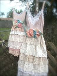 Wedding Or Bridesmaid Dresses From Dyed Petticoats And Various Laces On Etsy Girls Tea Party Dresses Tea Party Dress Shabby Chic Clothes