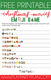 It's actually very easy if you've seen every movie (but you probably haven't). Free Printable Christmas Emoji Game Play Party Plan