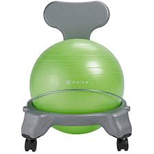 Gaiam Kids Balance Ball Chair Classic Children S Stability Ball Chair Child Classroom Desk Seating Lea Balance Ball Chair Exercise Ball Chairs Ball Chair