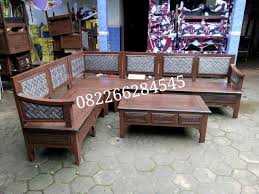 Detail produk kursi tamu kayu sudut. Kursi Sudut Polos Dari Kayu Jati