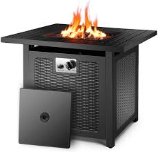 Besides this, it is one. Redux Air 28 5 Propane Gas Fire Pit Table 50 000 Btu Square Fire Bowl Outdoor Fireplace With Auto Ignition For Garden Patio Courtyard Walmart Com Walmart Com