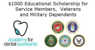 Educational Scholarship For Military Members Veterans And Dependents Offered By The Academy For Dental Scholarships Dental Assistant Scholarships For College