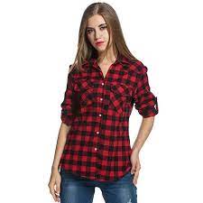 Achetez une variété de chemises à carreaux différents pour homme dès aujourd'hui chez asos. Femmes Tartan Chemises A Carreaux Flanelle Enroulez Bouton Manches Hauts Casual Bas Chemisier Rouge Rouge Cdiscount Pret A Porter