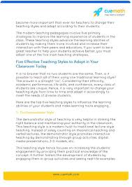 Best resume formats with examples and. Effective Teaching Styles 5 Ways To Be A Great Teacher