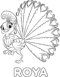 Have a magical adventure with shimmer and shine. Roya In Shimmer And Shine Coloring Page Free Printable Coloring Pages For Kids