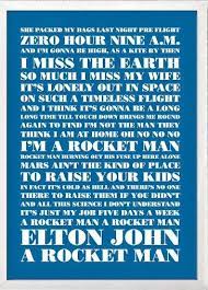 Elton John Rocket Man Lyrics Music Lyrics Man