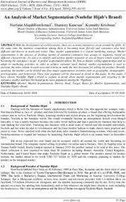 Check spelling or type a new query. An Analysis Of Market Segmentation Naelofar Hijab S Brand Ijbmi