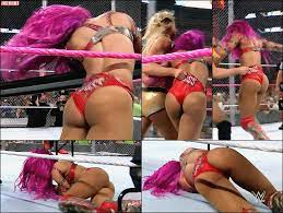 Naked Sasha Banks in WWE Monday Night RAW < ANCENSORED