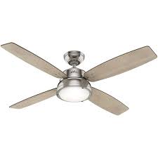 The brushed nickel finish on the base is offset by the five beautiful, blackened rosewood blades. Hunter Wingate 52 Home Ceiling Fan With Led Light And Remote Brushed Nickel Walmart Canada