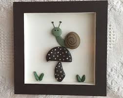 Cow Decor Cow Wall Art Painted Pebble Art Framed Nursery Etsy Frog Wall Art Playroom Wall Art Pebble Art