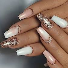 Today i have 5 easy glitter nail ideas! Pin By Elloise Wilson On E Rose Gold Nails Gorgeous Nails Nail Designs