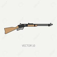 Zeichnen Sie Flaches Farbvektormilitarikonengewehr Karabiner Auf Armeeausrustung Und Bewaffnung Legendare Retro Waffe Cartoon Stil Angriff Soldaten Krieg Illustration Und Element Fur Ihr Design Und Tapeten Lizenzfrei Nutzbare Vektorgrafiken