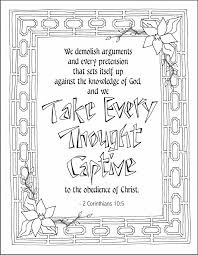 Obeying the law online worksheet for 12+. Take Every Thought Captive Coloring Page Flanders Family Homelife
