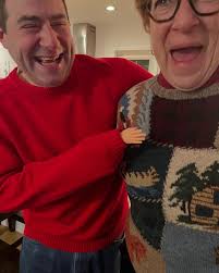 A POLENBERG family portrait with graduating artist MATHEW at the rear last  night at PRATT.