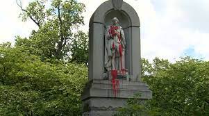 Maybe you would like to learn more about one of these? George Washington Statue Found Vandalized With Fake Blood Graffiti Wfla