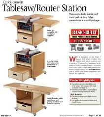 Quick Convert Tablesaw Router Station Woodworking Plan Woodworkersworkshop Woodworking Plans Woodworking Plans Pdf Learn Woodworking