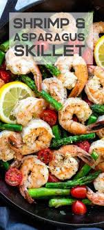 Put the sheet pan into the oven, and bake for another 8 minutes, or until shrimp is pink and cooked through, and mushrooms and asparagus is tender. Shrimp And Asparagus Skillet The Recipe Critic