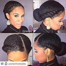 Love This Style Hairgoals Repost Protectivestyles With Repostapp By Msrokia Don T Feel Like W Flat Twist Hairstyles Natural Hair Updo Hair Styles