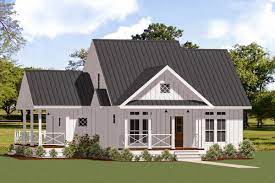 Plan 46367la Charming One Story Two Bed Farmhouse Plan With Wrap Around Porch Small Farmhouse Plans House Plans Farmhouse Farmhouse Floor Plans