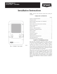 Are you search bryant evolution system thermostat manual? Bryant Evolution Zone Control Systxbbuiz01 B User Manual Manualzz