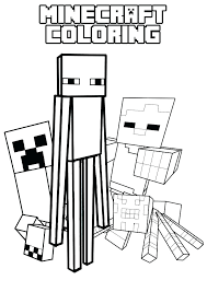Minecraft creeper coloring pages printable. Coloring Pages For Kids Minecraft Creeper Drawing With Crayons