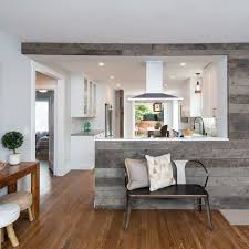 The designer smartly uses the elongated passage to create an open kitchen. Farmhouse Inspired White Kitchen Ideas Diy Dining Room Open Kitchen And Living Room Open Plan Kitchen Living Room
