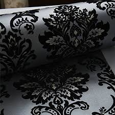 Classic black velvet flocking damask wallpaper textile wallcovering | ebay. Classic Black Velvet Flocking Damask Wallpaper Wallcovering Wallpaper Amazon Canada Damask Wallpaper Velvet Wallpaper Wall Coverings