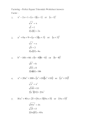 31 Factoring Quadratic Trinomials Worksheet Worksheet Resource Plans