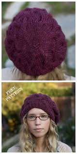Hats are wonderful fashion accessories and a way to make an individual statement. Knit Star Crossed Slouchy Beret Hat Free Knitting Pattern