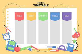 Flat Design Back To School Timetable Paid Paid Ad Design School Timetable Flat School Timetable Arts And Crafts Projects School