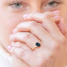 14k Gold Oval Cut London Blue Topaz Ring, London Blue Topaz Engagement  Ring, Wedding Ring, Gold Topaz Moissanite Ring, Gold Promise Ring