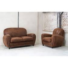 Banquette 2 places velours, austin ampm. Canape Club 2 Places En Microsuede Marron Arizona Maisons Du Monde