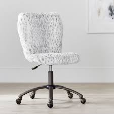 Product title smilemart adjustable mid back mesh swivel office chair with armrests, multiple colors average rating: Gray Leopard Faux Fur Airgo Desk Chair Desk Chair Pottery Barn Teen