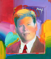 Peter Max Mixed Media Painting