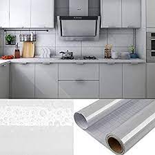 amazon de aufkleber fur kuchenschranke 63x500cm glanz folie aus hochwertigem pvc tapeten kuche kuche klebefolie klebefolie fur schranke kuchenfolie