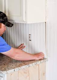 It does not aim to replicate the look of real tiles. 30 Beadboard Kitchen Backsplash Tutorial Ella Claire Co