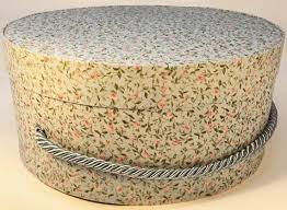 Hat Box In Blue Pink Floral Ready To Ship Round Box Etsy Pink Floral Hat Box Fabric Covered Boxes