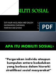 Kesan mobiliti sosial terhadap pendidikan. Mobiliti Sosial