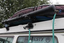 Chazz layne shows us some of the coolest products from this years overland expo. Solar Heated Pressurized Pvc Tubing Shower Attached To Roof Rack Of Truck Or Van 5gallons Of H2o Plus Hardware Fi Solar Shower Camping Shower Camping Trailer