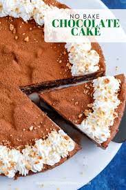 Quick No Bake Chocolate Cake Recipe No Bake Chocolate Cake Dessert Recipes Chocolate Cake Cookies