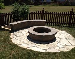 You can have any number of chairs, benches or seats around the central fire pit. Custom Fire Pit With Limestone Base And Small Seating Wall Terracarelandscape Net