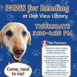 PAWS for Reading at Oak View Library