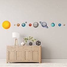 Solar System Wall Decals Large Planets Wall Stickers Planet Decals Realistic Solar System Bedroom Solar System Wall Decal Wall Decor Wall Stickers Planets