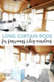 Bathroom accessories, beach towels, hand towels, scales, mirrors How To Make Long Curtain Rods For Sunrooms And Big Windows Craftivity Designs