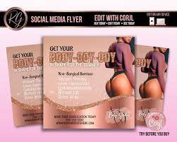 Body Contouring Flyer Diy Flyer Instagram Flyer Corjl Flyer Etsy In 2021 Body Contouring Flyer Low Level Light Therapy