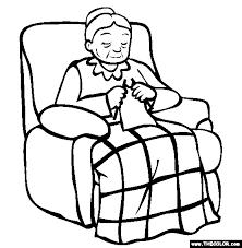 Reclining Grandma Online Coloring Page Coloring Pages Christmas Quilt Patterns Online Coloring Pages