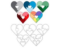 heart puzzle etsy