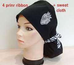 Black Nurse Scrub Cap Ponytail With Heart Embroidery Or Hat Etsy Hair Cover Black Nurses Scrubs Ponytail Scrub Hat